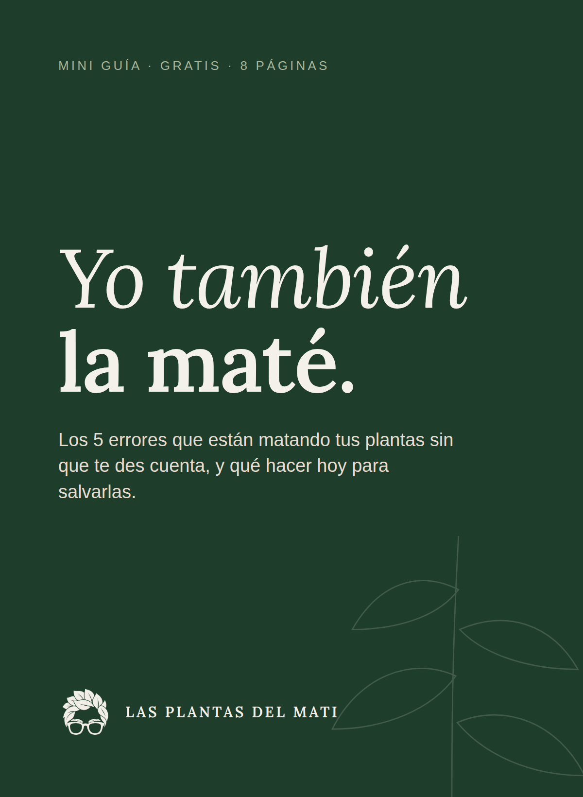 Portada de la mini guía Yo También La Maté